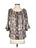 La Mer Luxe Silver 3/4 Sleeve Blouse Size S - photo 1