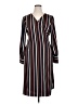Halogen 100% Polyester Stripes Black Casual Dress Size 1X - photo 1