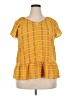 a.n.a. A New Approach 100% Polyester Yellow Short Sleeve Blouse Size XXL (petite) - photo 1