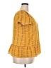 a.n.a. A New Approach 100% Polyester Yellow Short Sleeve Blouse Size XXL (petite) - photo 4