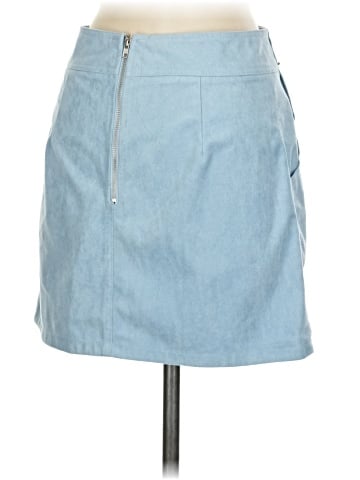 She + Sky Denim Skirt (view 2)