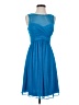 David's Bridal 100% Polyester Solid Blue Cocktail Dress Size 2 - photo 1