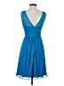 David's Bridal 100% Polyester Solid Blue Cocktail Dress Size 2 - photo 2