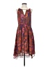 Hinge 100% Polyester Paisley Brown Cocktail Dress Size XS - photo 1