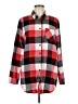 Free Press Plaid Red Long Sleeve Button-Down Shirt Size M - photo 1