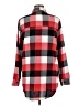 Free Press Plaid Red Long Sleeve Button-Down Shirt Size M - photo 2