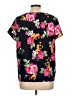 Shein Floral Black Short Sleeve Blouse Size 12 - photo 2