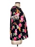 Shein Floral Black Short Sleeve Blouse Size 12 - photo 4