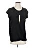OAK 100% Rayon Black Short Sleeve Top Size 2 - photo 1