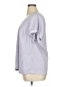 ModCloth 100% Polyester Gray Purple Short Sleeve Blouse Size 1X - photo 5