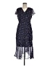 Sam Edelman 100% Polyester Floral Blue Casual Dress Size 8 - photo 1