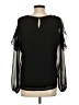 LUCCA 100% Polyester Black 3/4 Sleeve Blouse Size S - photo 2