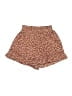 Shein Print Brown Shorts Size 6 - photo 1