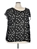 Live 4 Truth 100% Polyester Stars Black Short Sleeve Blouse Size 3X - photo 1