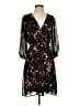 DKNY 100% Polyester Print Black Cocktail Dress Size 2 - photo 1