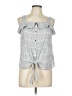 Blu Pepper 100% Cotton Gray Sleeveless Blouse Size L - photo 1