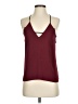 Express 100% Polyester Burgundy Sleeveless Blouse Size XS - photo 1