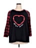 Active Plaid Black 3/4 Sleeve T-Shirt Size 22 - 24 - photo 1