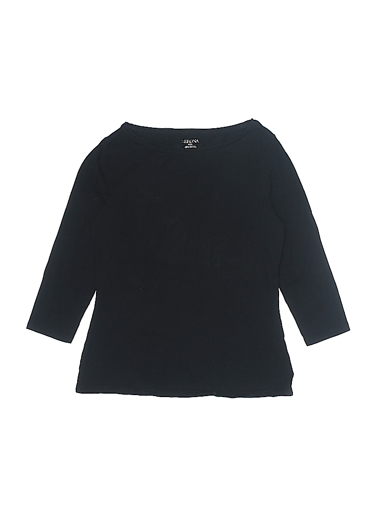 Merona Solid Black 3/4 Sleeve T-Shirt Size M - 70% off | thredUP