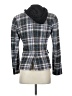 Central Park West 100% Polyester Plaid Gray Blazer Size S - photo 2