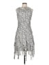 MSK 100% Polyester Paisley Gray Casual Dress Size 8 - photo 1