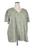BLOOMCHIC 100% Polyester Green Short Sleeve Blouse Size 26 waist - photo 1