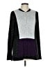 Weekends by Chico's Color Block Purple Pullover Sweater Size Lg (2) - photo 1