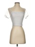 Ambiance 100% Polyester Silver Short Sleeve Top Size S - photo 1