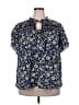 Lane Bryant Blue Short Sleeve Blouse Size 18 - photo 1