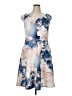 Neiman Marcus Print Blue Cocktail Dress Size 14 - photo 1