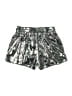 Pam & Gela 100% Polyester Metallic Silver Shorts Size L - photo 2