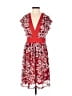 H&M 100% Polyester Paisley Red Cocktail Dress Size 6 - photo 1