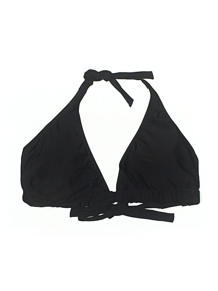 Pre-owned Torrid Swimsuit Top Black Solid Pattern Swimwear