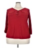 Perseption Concept Red 3/4 Sleeve Blouse Size 3X - photo 1