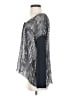 Go Silk 100% Elastane Gray Long Sleeve Blouse Size S - photo 5