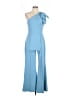 Elliatt Solid Blue Jumpsuit Size L - photo 1