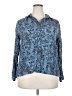 Lands' End Paisley Blue Long Sleeve Blouse Size 18 - photo 1
