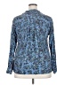 Lands' End Paisley Blue Long Sleeve Blouse Size 18 - photo 2