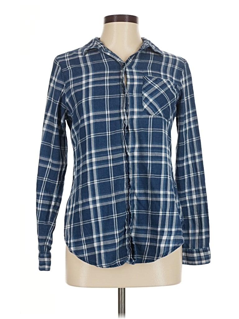 Pre-owned Falls Creek Long Sleeve Button Down Shirt In Blue