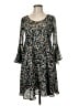 Paper Crown 100% Polyester Print Teal Casual Dress Size M (estimated) - photo 1
