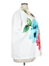 Shein Curve 100% Polyester Floral White Short Sleeve Blouse Size 4X - photo 4