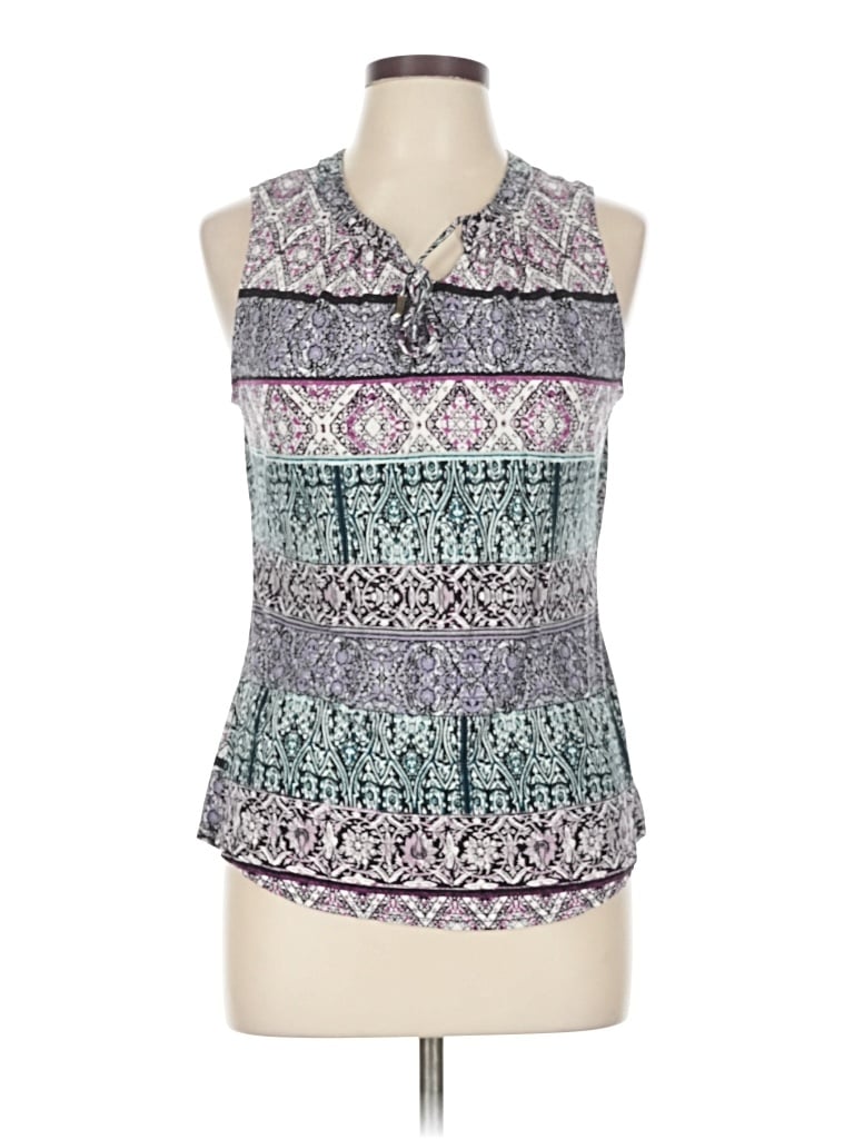 Pre-owned Ruff Hewn Sleeveless Blouse In Purple