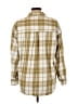 Universal Thread 100% Cotton Plaid Tan Long Sleeve Button-Down Shirt Size L - photo 2
