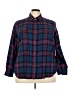 Chaps 100% Cotton Plaid Purple 3/4 Sleeve Button-Down Shirt Size 3X - photo 1