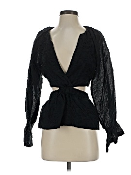 Something Navy Long Sleeve Blouse
