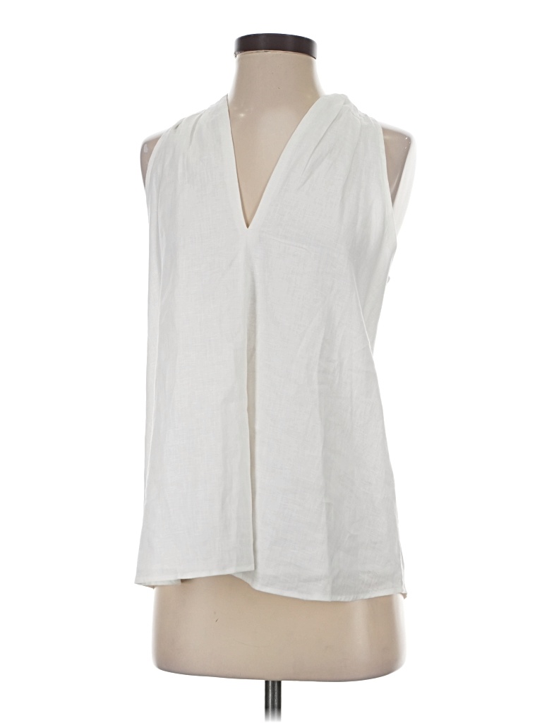 Pre-owned Banana Republic Sleeveless Blouse In White
