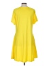 Unbranded Solid Yellow Casual Dress Size L - photo 2