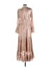 Cinq à Sept 100% Polyester Tan Cocktail Dress Size 4 - photo 2