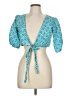 Unbranded Teal 3/4 Sleeve Blouse Size M (estimated) - photo 1