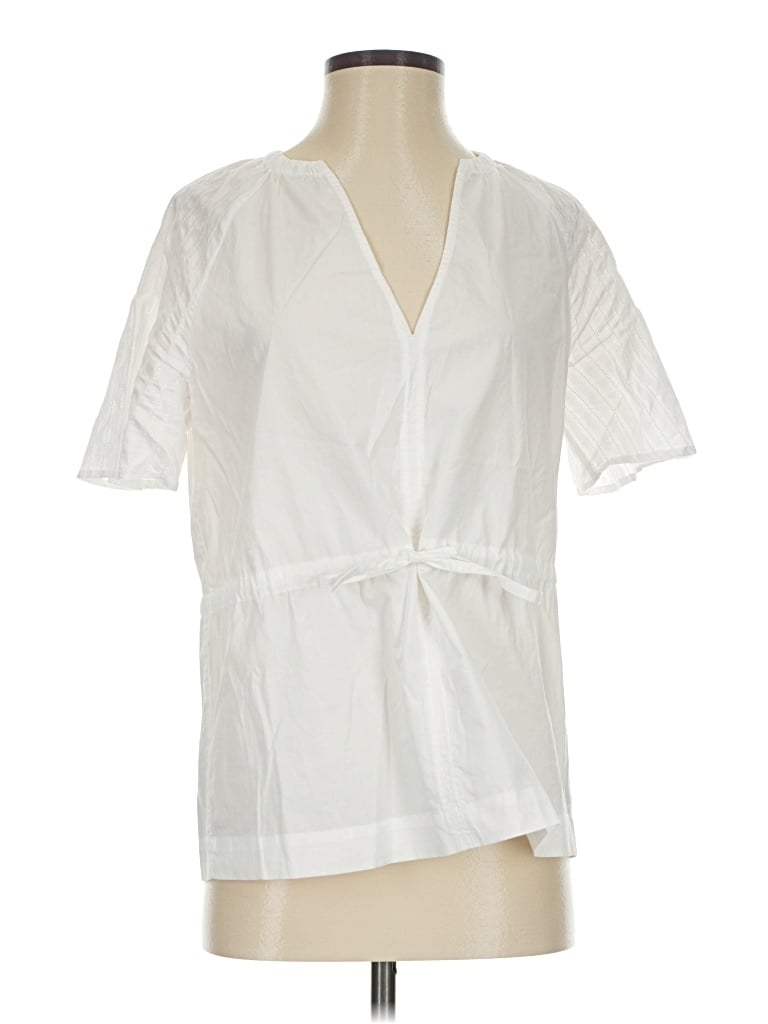 Pre-owned Samsoe & Samsoe Short Sleeve Blouse In White